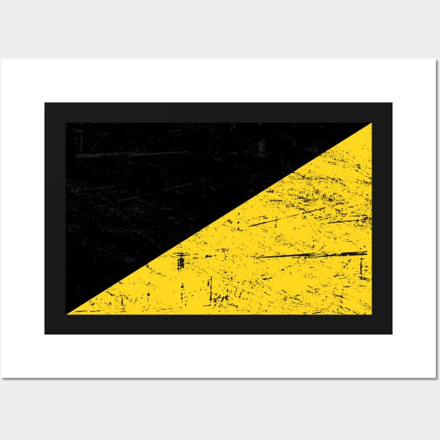 Distressed AnCap Anarcho Capitalist Flag Wall Art by MeatMan